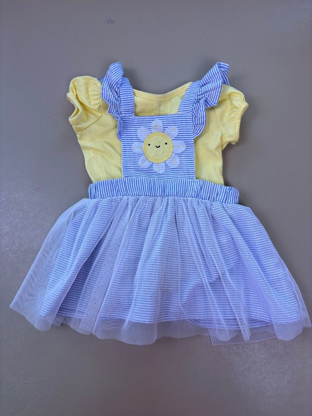Sweet Heart Rose Baby 6-9M Daisy Tulle Pinafore Dress 2 Piece Set